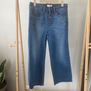 Wide leg crop jeans